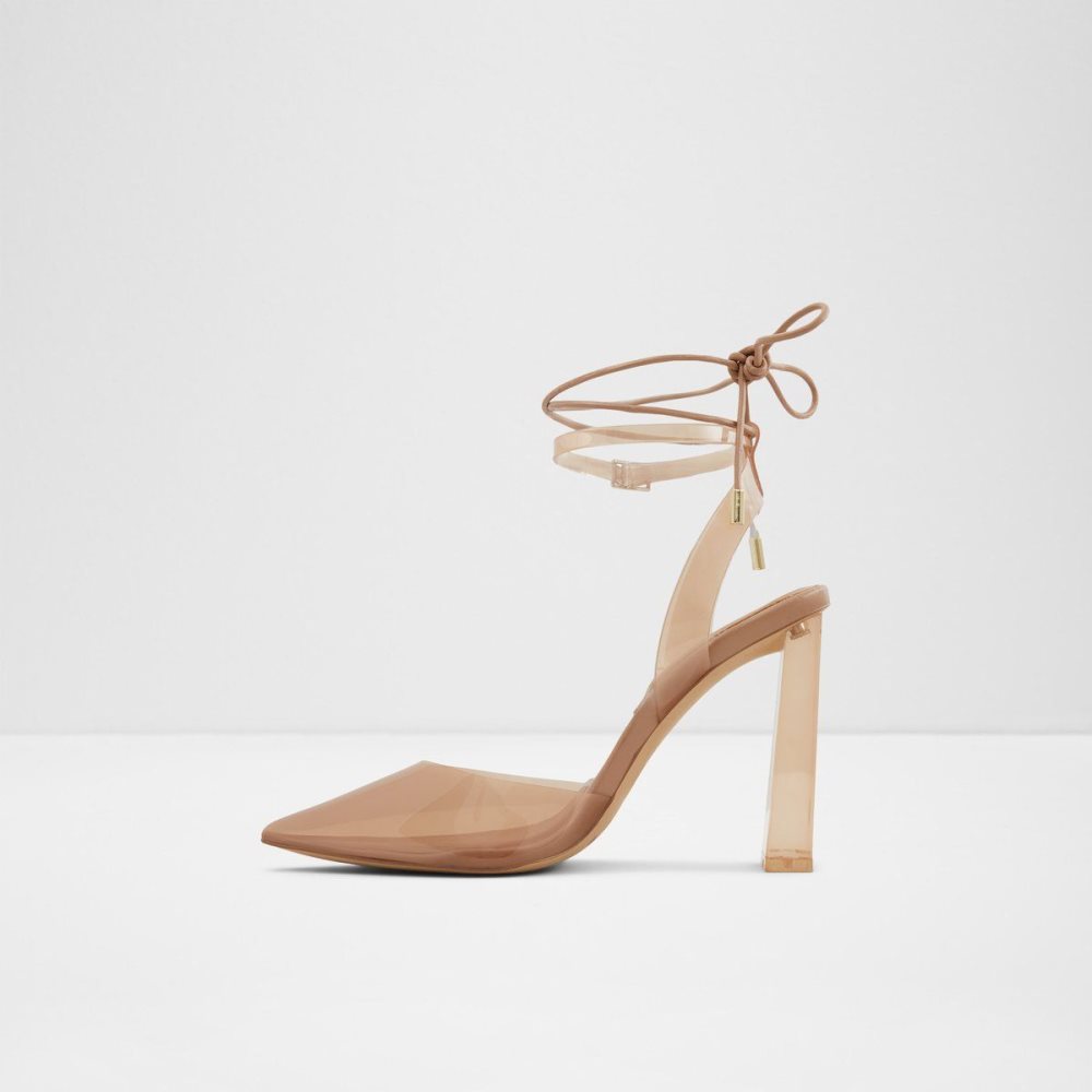 Dámské Podpatky Aldo Tilah Strappy heeled shoe - Block heel Béžový | 07826MTOE