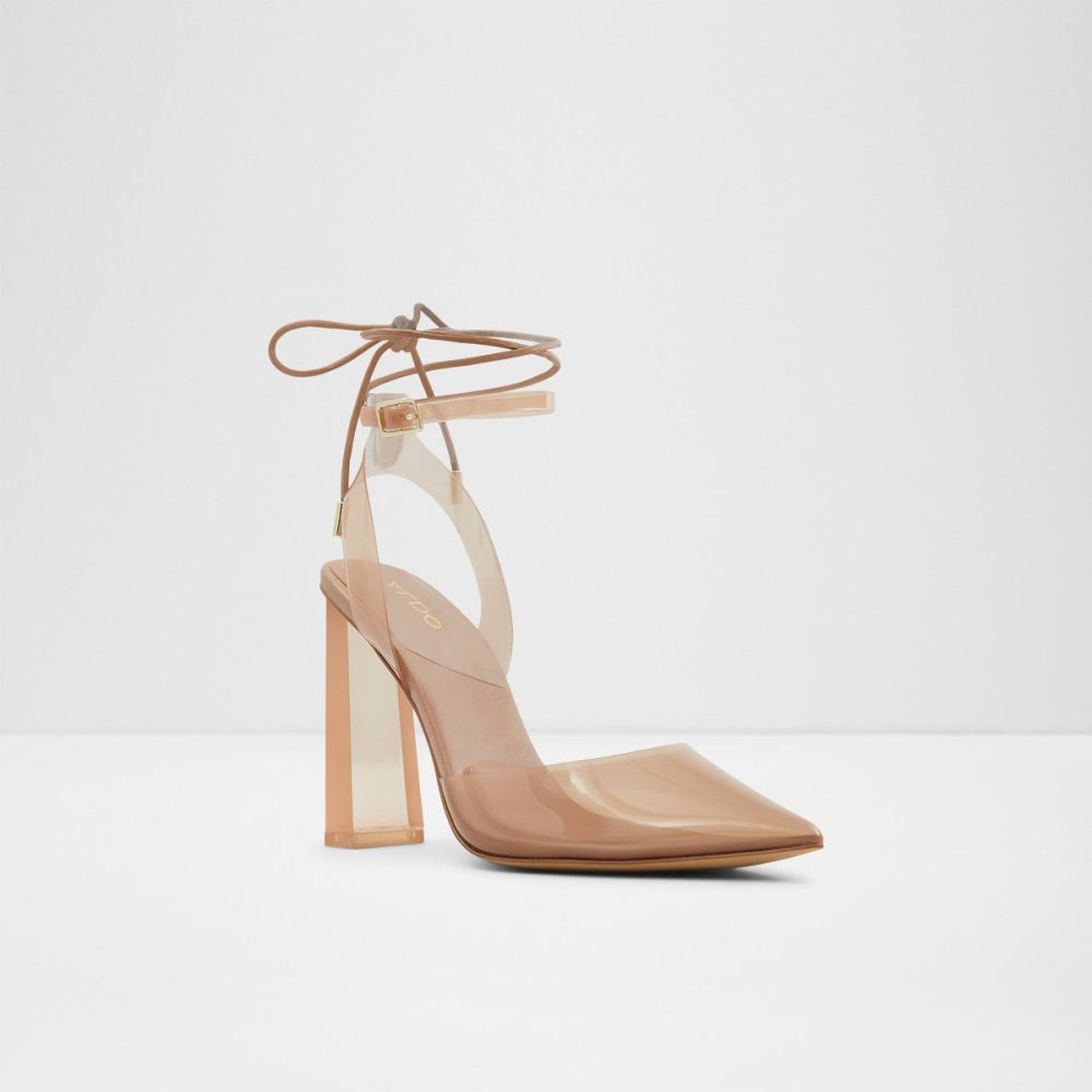 Dámské Podpatky Aldo Tilah Strappy heeled shoe - Block heel Béžový | 07826MTOE