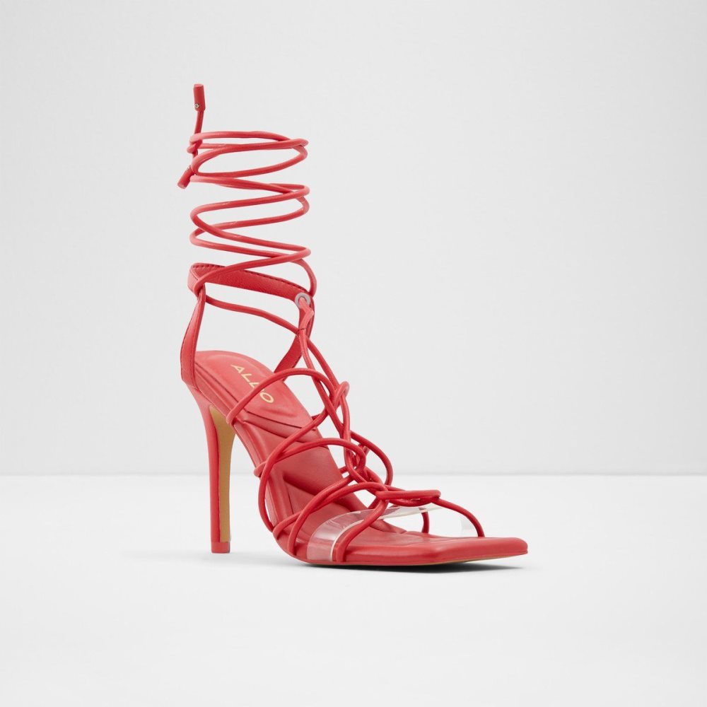 Dámské Podpatky Aldo Truelove Strappy heeled sandal - Stiletto heel Červené | 94571FCQR