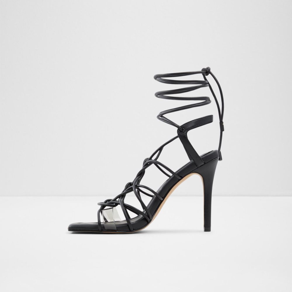 Dámské Podpatky Aldo Truelove Strappy heeled sandal - Stiletto heel Černé | 19840EQCZ