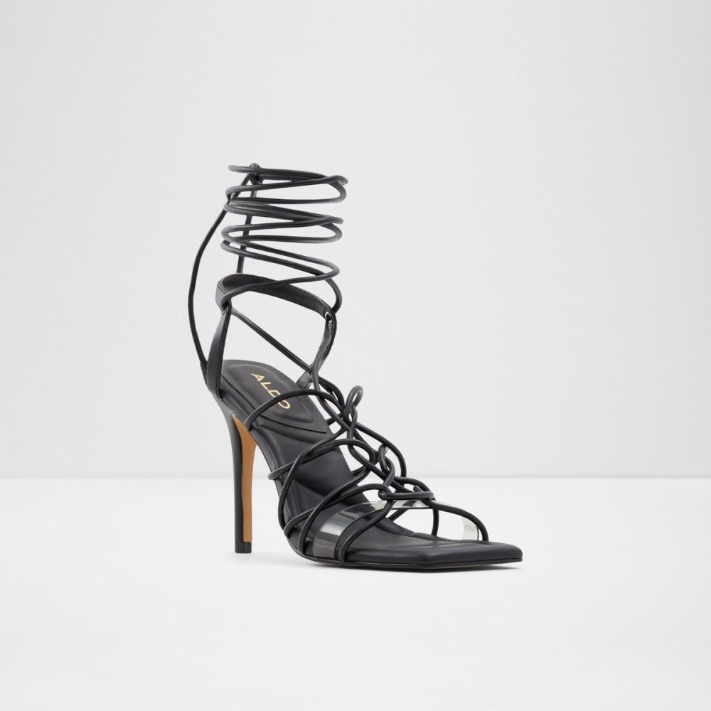 Dámské Podpatky Aldo Truelove Strappy heeled sandal - Stiletto heel Černé | 19840EQCZ