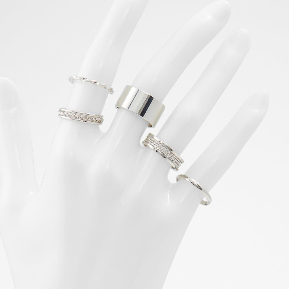 Dámské Prsteny Aldo Cruviel Multi finger rings Stříbrné | 75091TSIR