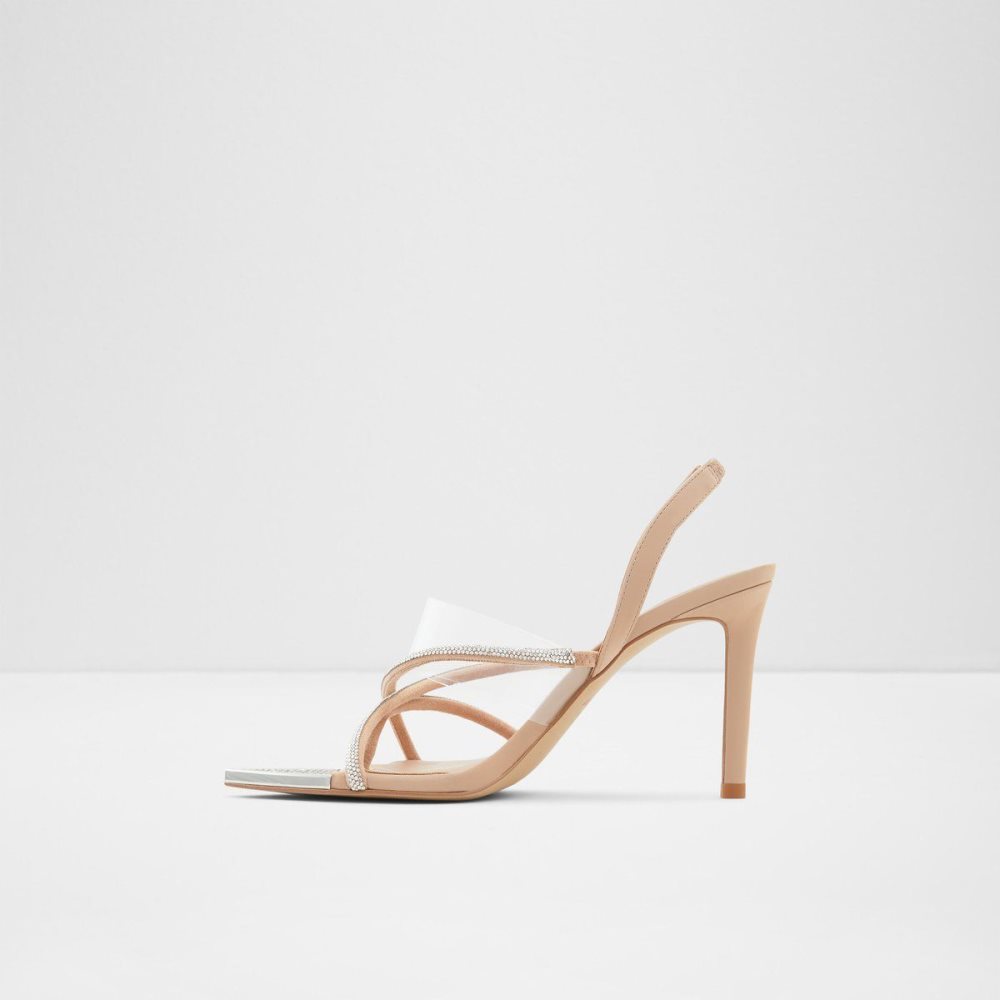 Dámské Sandály Aldo Aabelle Strappy high heel sandal - Stiletto heel Béžový | 05463FIVW