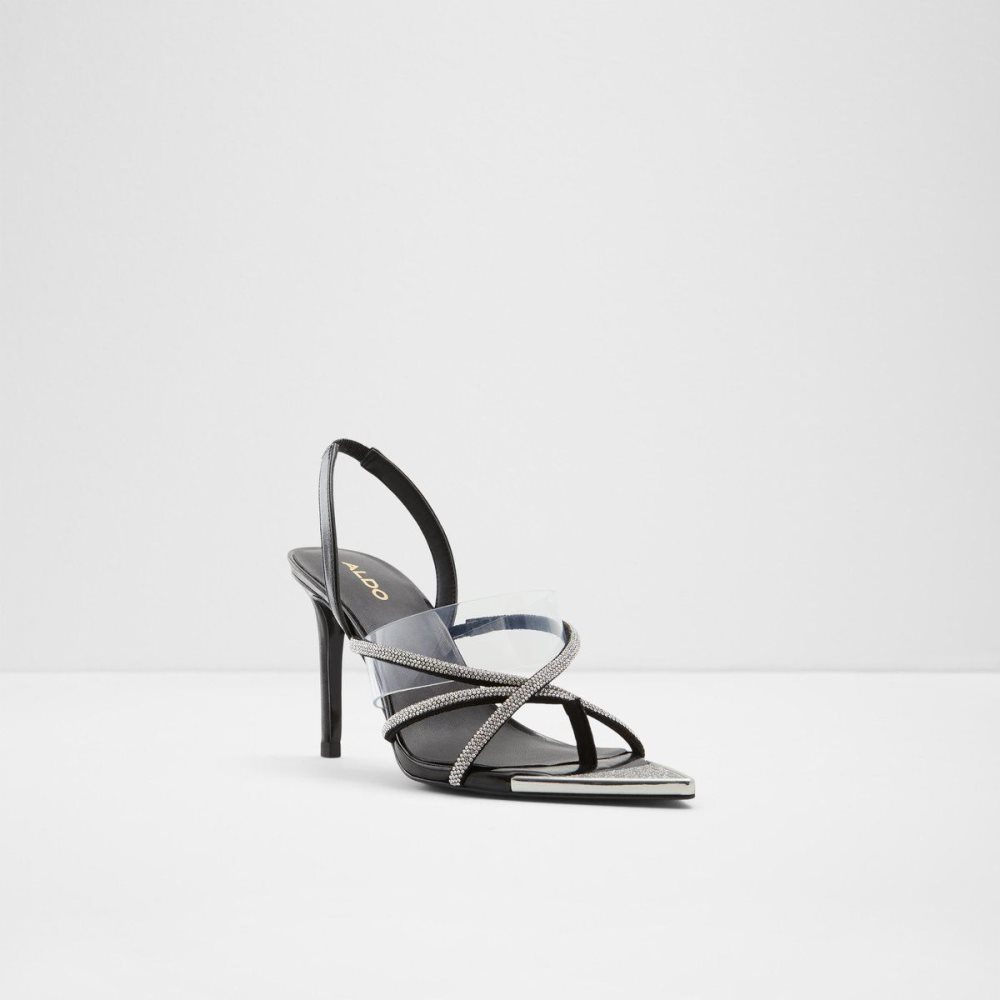 Dámské Sandály Aldo Aabelle Strappy high heel sandal - Stiletto heel Černé | 26413QTHY