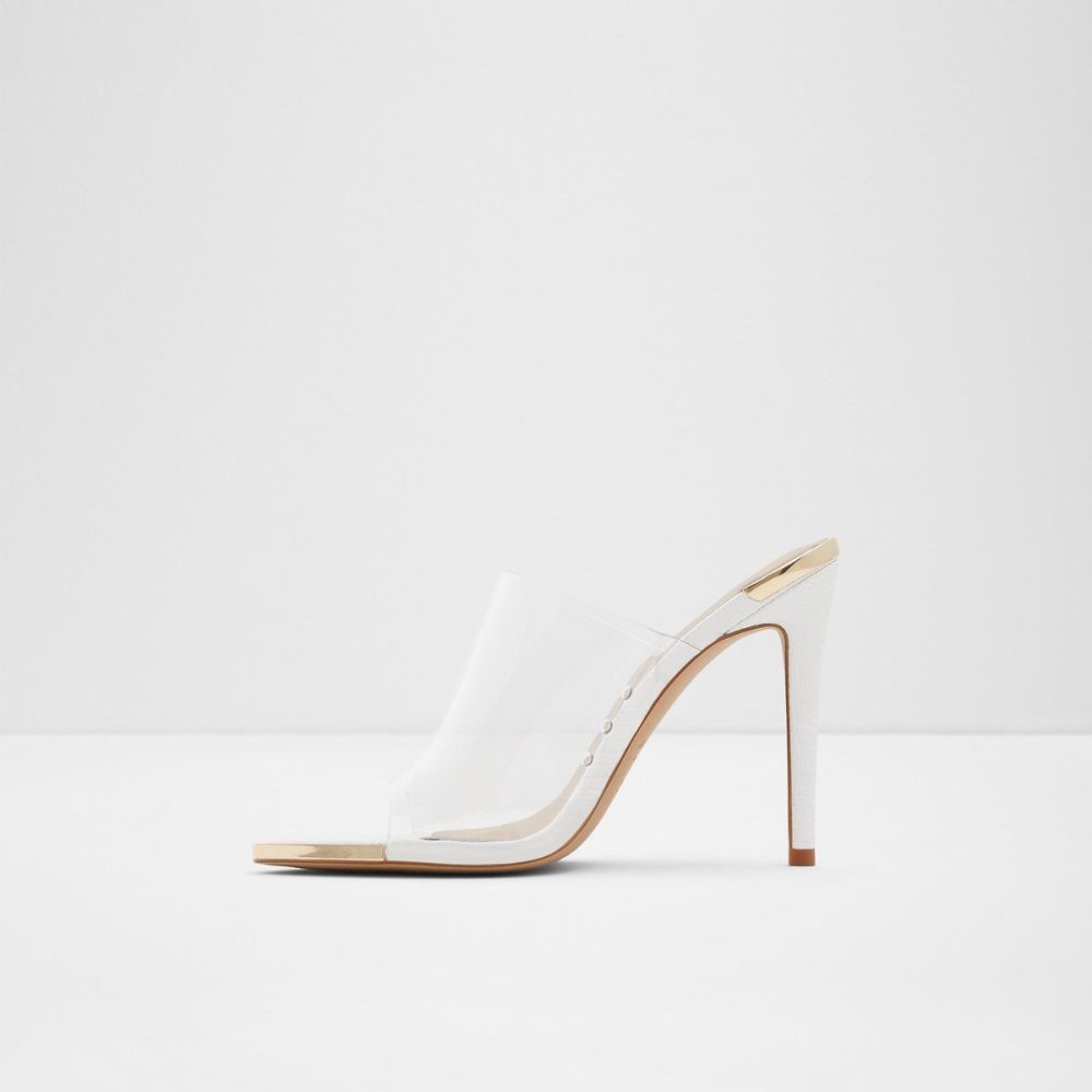 Dámské Sandály Aldo Afeadan High heel sandal - Block heel Bílé | 51609AJZR