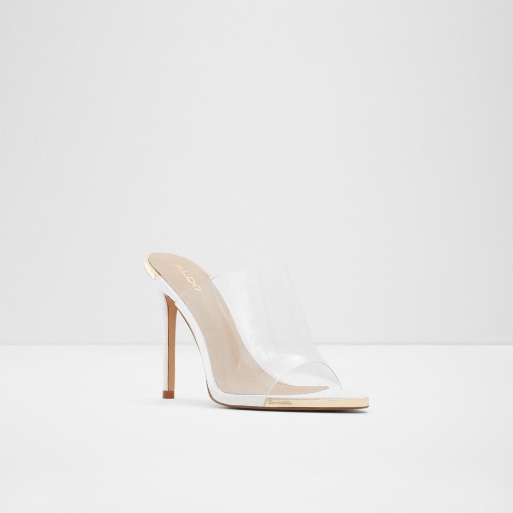 Dámské Sandály Aldo Afeadan High heel sandal - Block heel Bílé | 51609AJZR