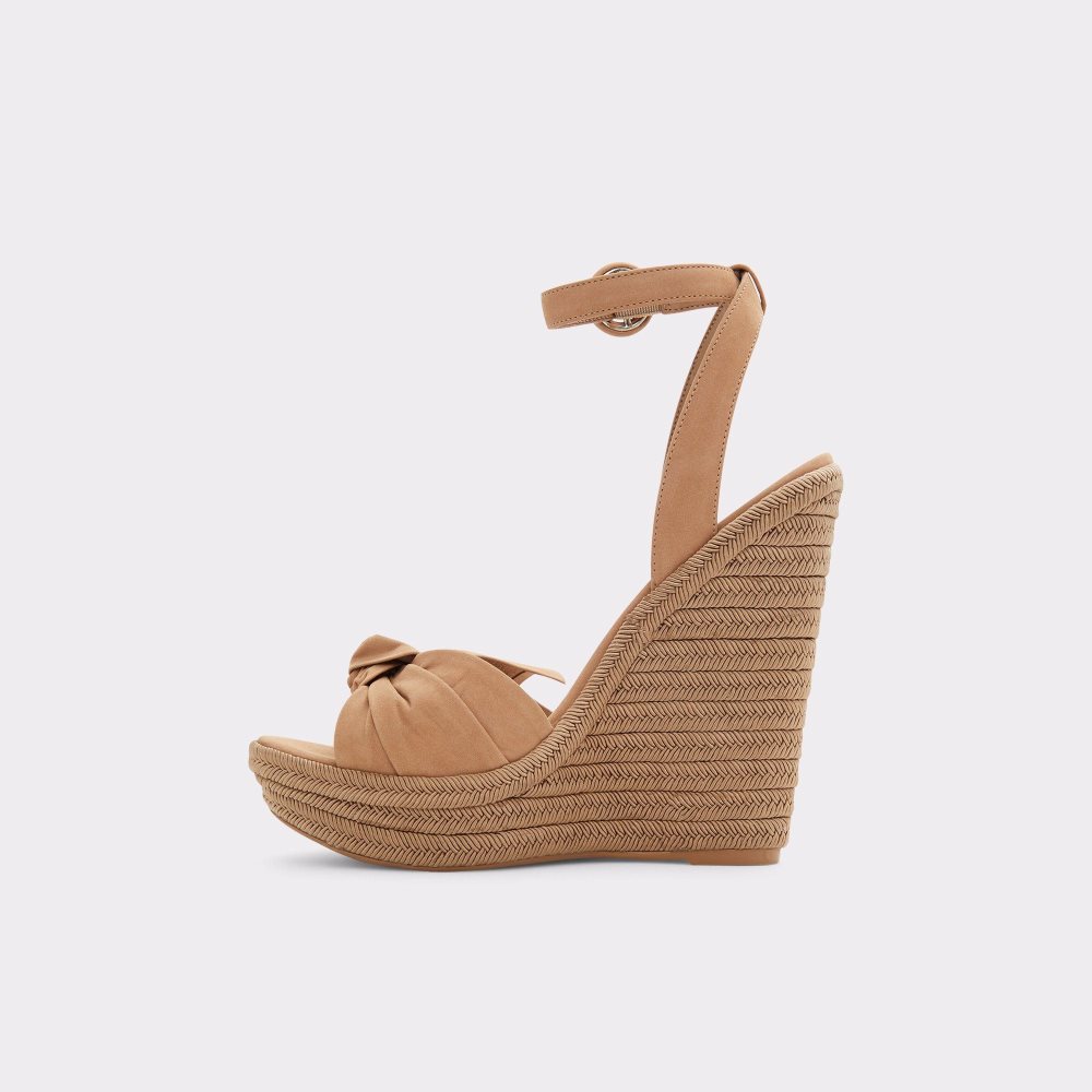 Dámské Sandály Aldo Besch Wedge sandal - Wedge heel Hnědé | 06854LXEN