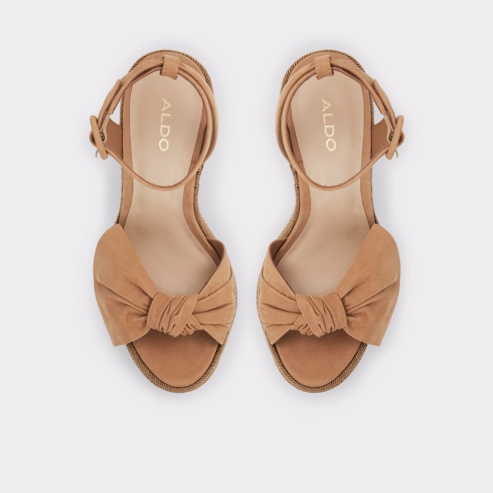 Dámské Sandály Aldo Besch Wedge sandal - Wedge heel Hnědé | 06854LXEN