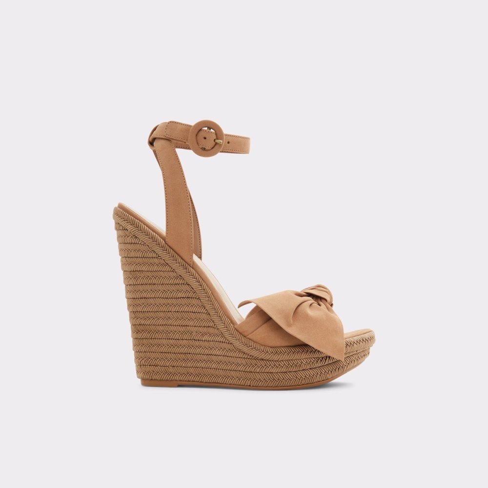 Dámské Sandály Aldo Besch Wedge sandal - Wedge heel Hnědé | 06854LXEN