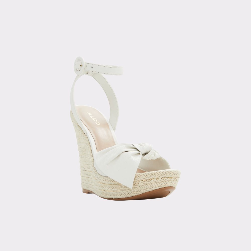 Dámské Sandály Aldo Besch Wedge sandal - Wedge heel Bílé | 19275LCYJ