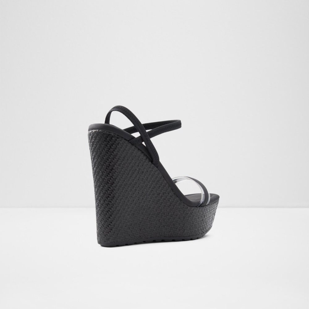 Dámské Sandály Aldo Bodish Wedge sandal - Wedge heel Černé | 16802RXOI