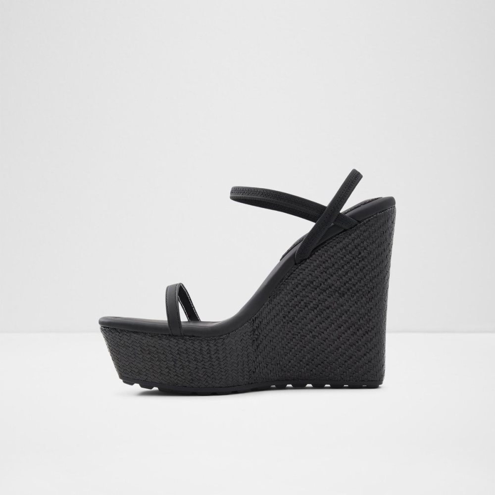 Dámské Sandály Aldo Bodish Wedge sandal - Wedge heel Černé | 16802RXOI