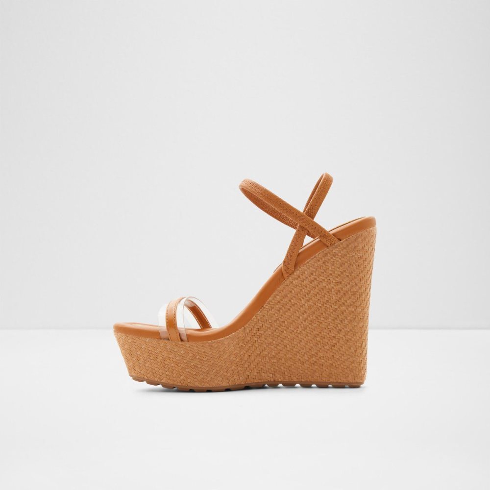 Dámské Sandály Aldo Bodish Wedge sandal - Wedge heel Tmavě Béžový | 18654DNBO