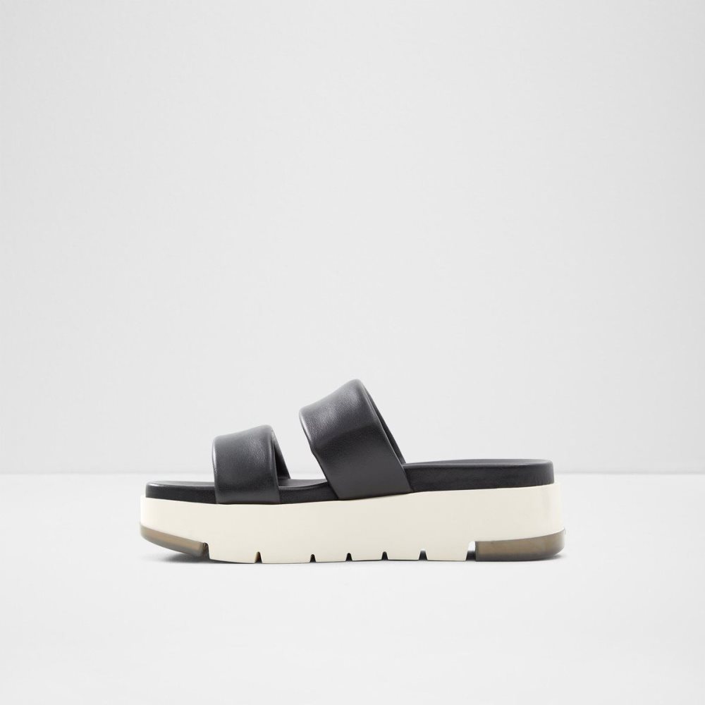 Dámské Sandály Aldo Cirea Wedge sandal - Flatform Černé | 10648ORLY