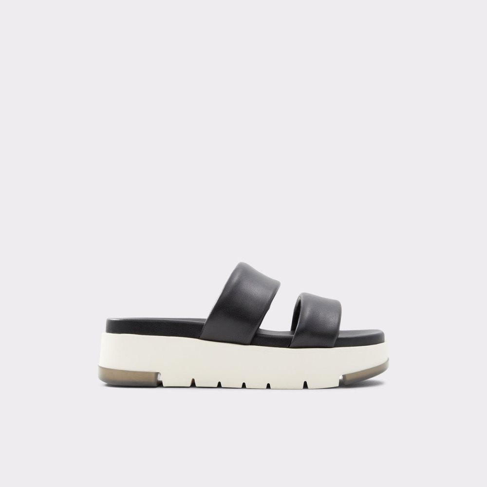 Dámské Sandály Aldo Cirea Wedge sandal - Flatform Černé | 10648ORLY