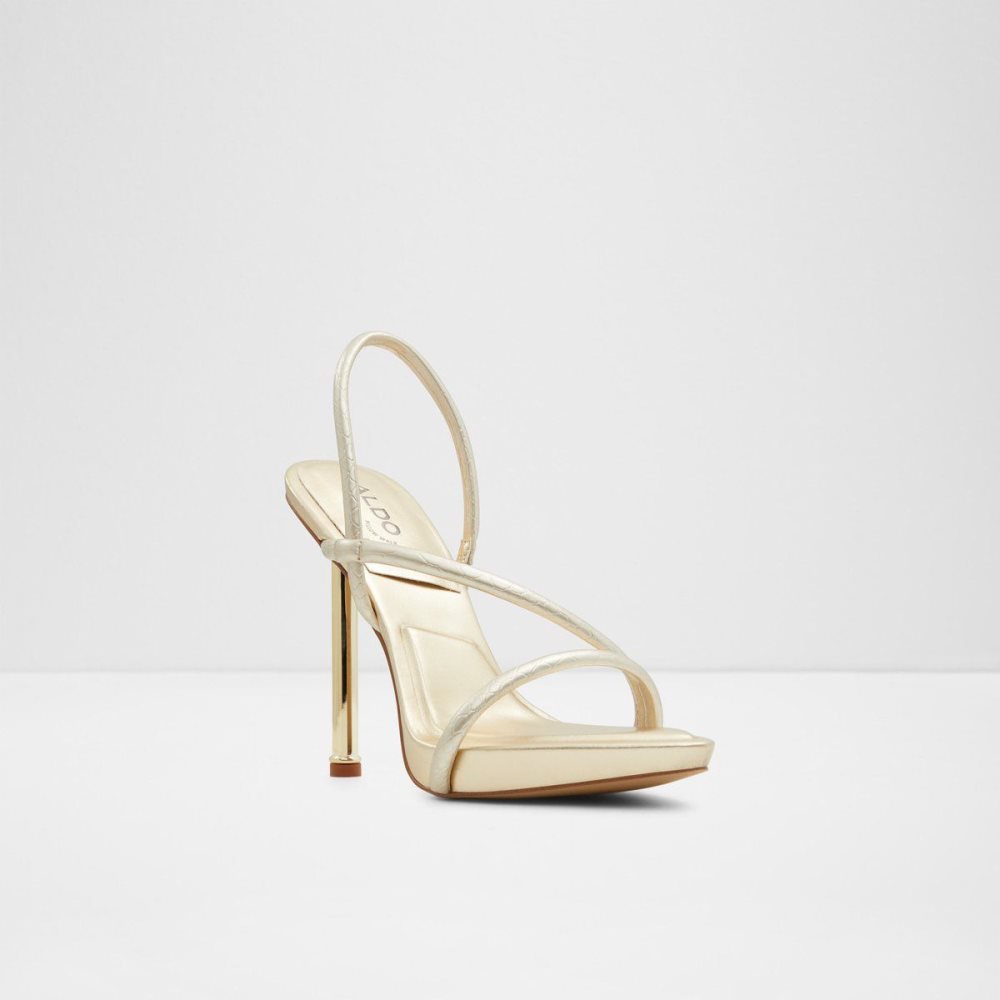 Dámské Sandály Aldo Dorah Sling back heeled sandal Zlaté | 48053EMOK