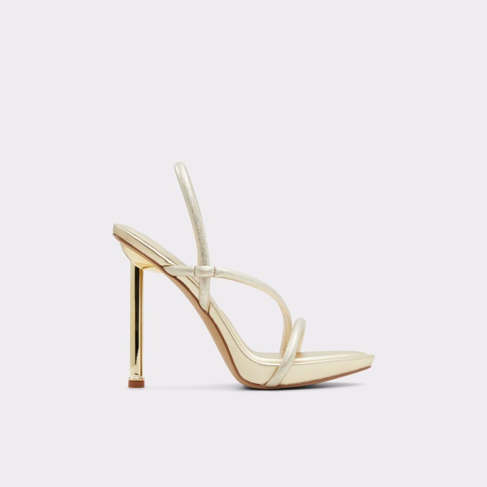 Dámské Sandály Aldo Dorah Sling back heeled sandal Zlaté | 48053EMOK