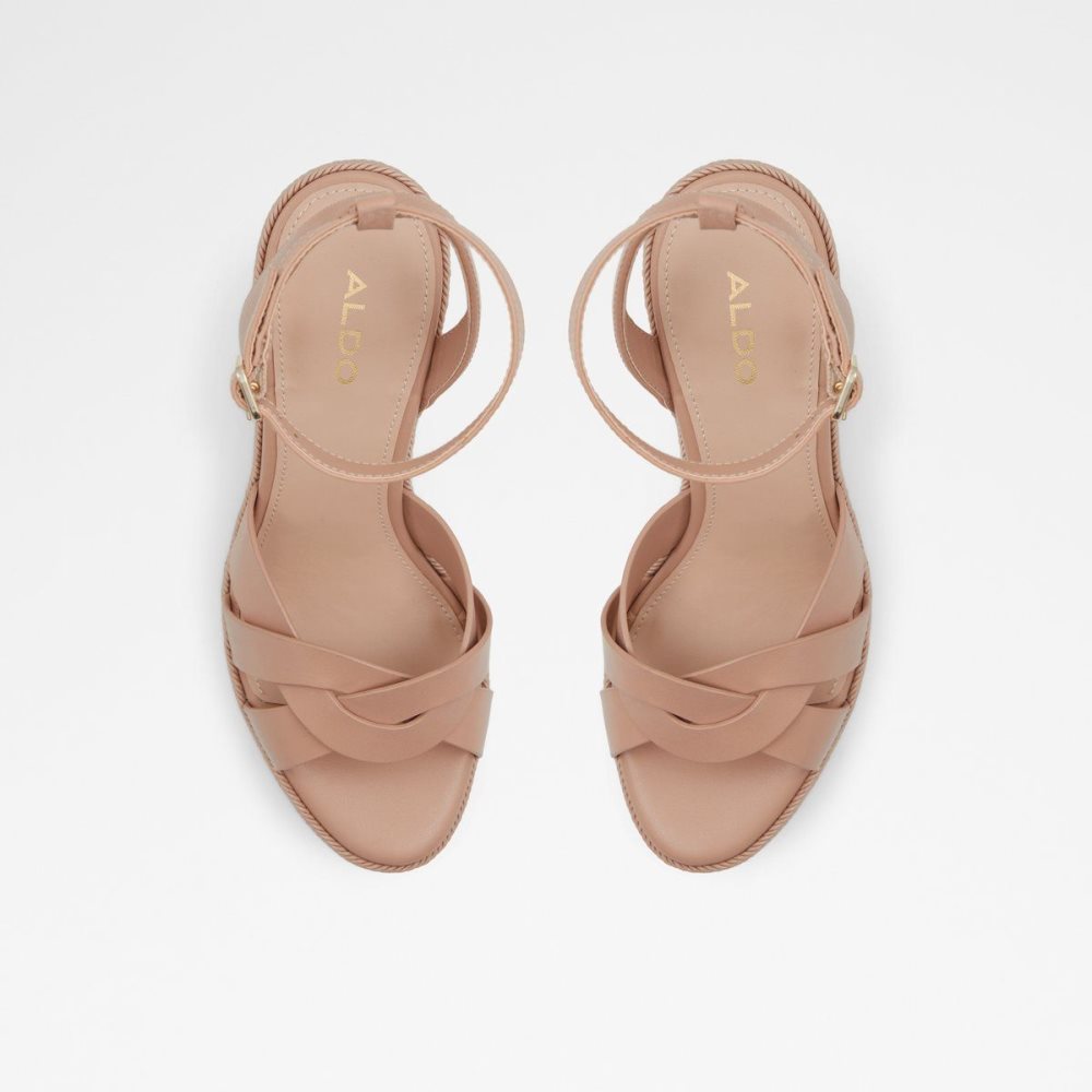 Dámské Sandály Aldo Droyers Wedge sandal - Wedge heel Světle Béžový | 52380IKXR