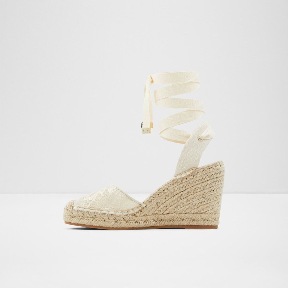 Dámské Sandály Aldo Efemina Wedge sandal - Wedge heel Bílé | 85641CAJS