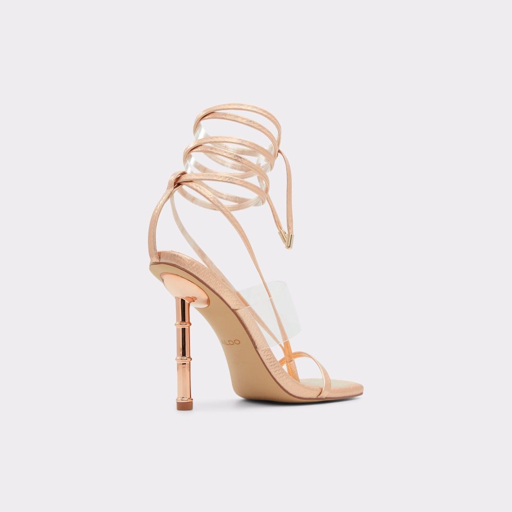 Dámské Sandály Aldo Elektra Strappy heeled sandal Růžové Zlaté | 60843KWTS