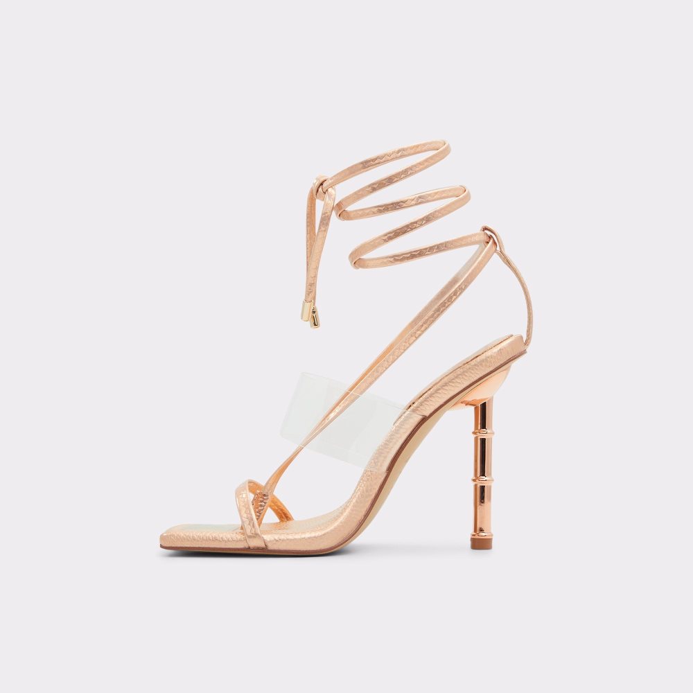 Dámské Sandály Aldo Elektra Strappy heeled sandal Růžové Zlaté | 60843KWTS