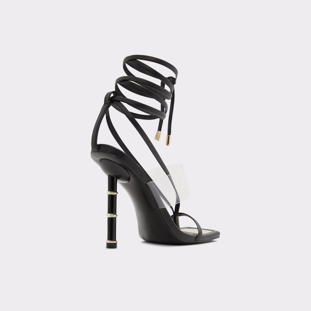 Dámské Sandály Aldo Elektra Strappy heeled sandal Černé | 83902RTIN