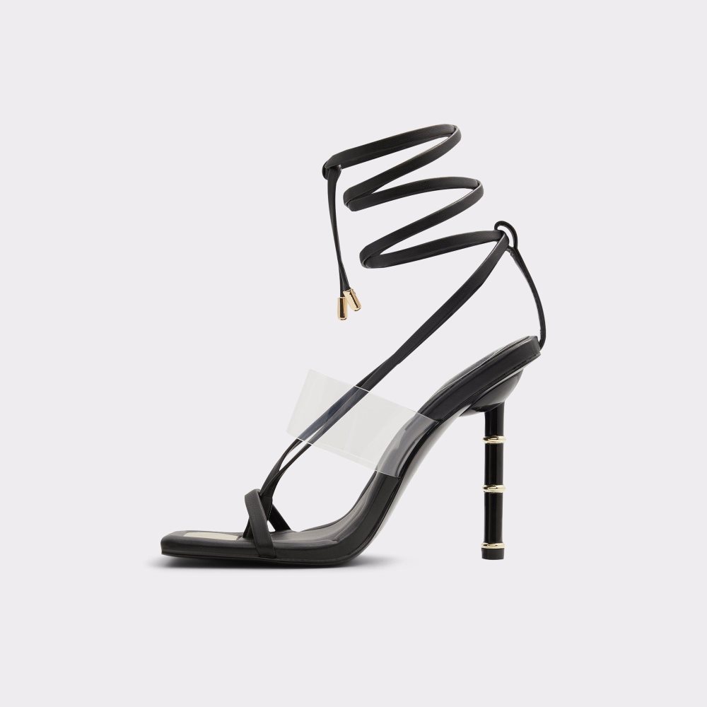 Dámské Sandály Aldo Elektra Strappy heeled sandal Černé | 83902RTIN