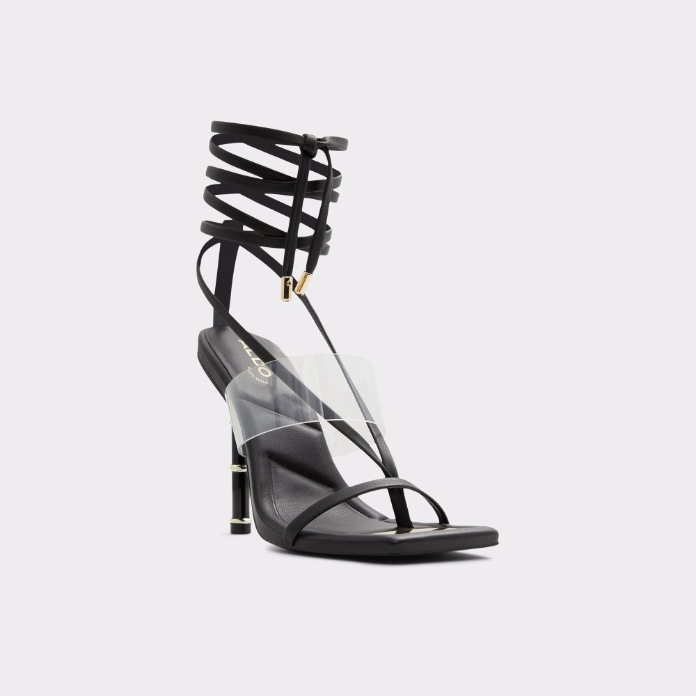 Dámské Sandály Aldo Elektra Strappy heeled sandal Černé | 83902RTIN