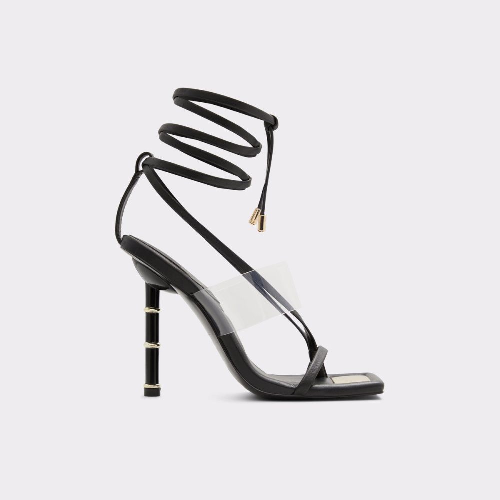 Dámské Sandály Aldo Elektra Strappy heeled sandal Černé | 83902RTIN