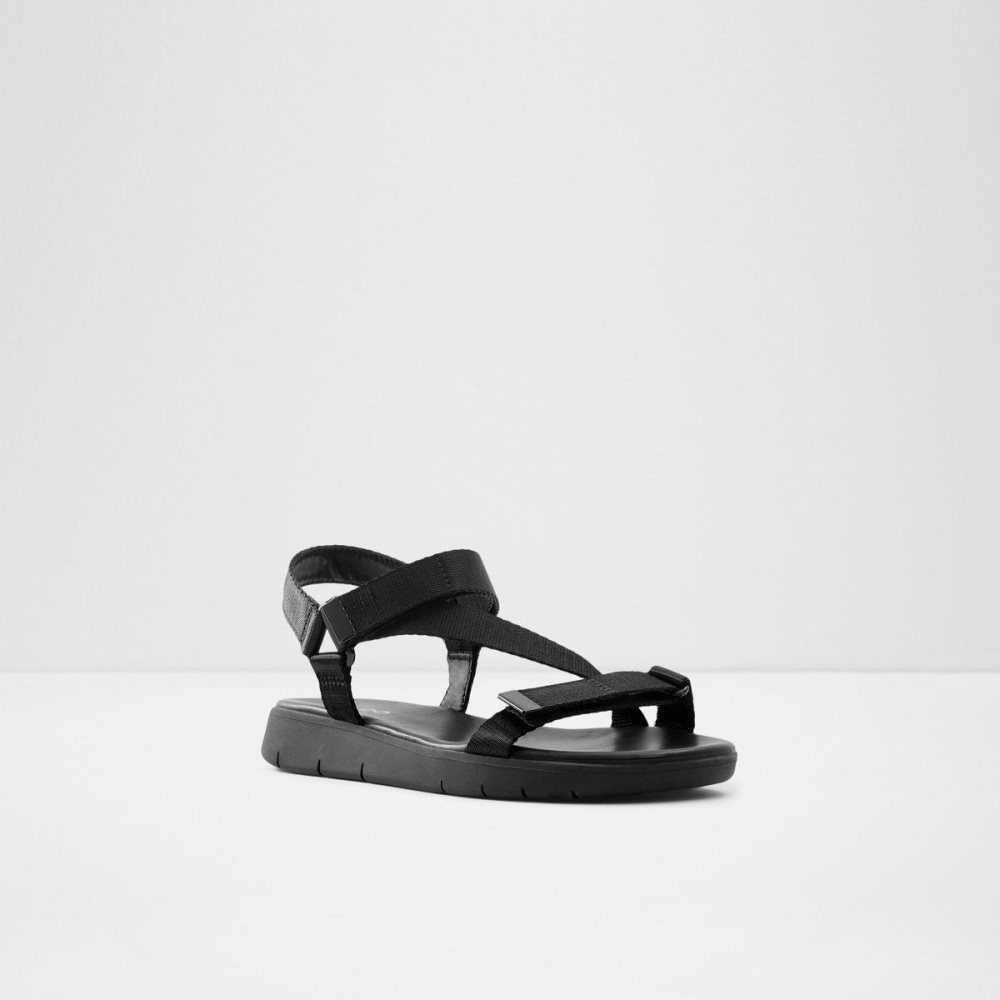 Dámské Sandály Aldo Eoweniel Strappy flat sandal Černé | 90632QTZX