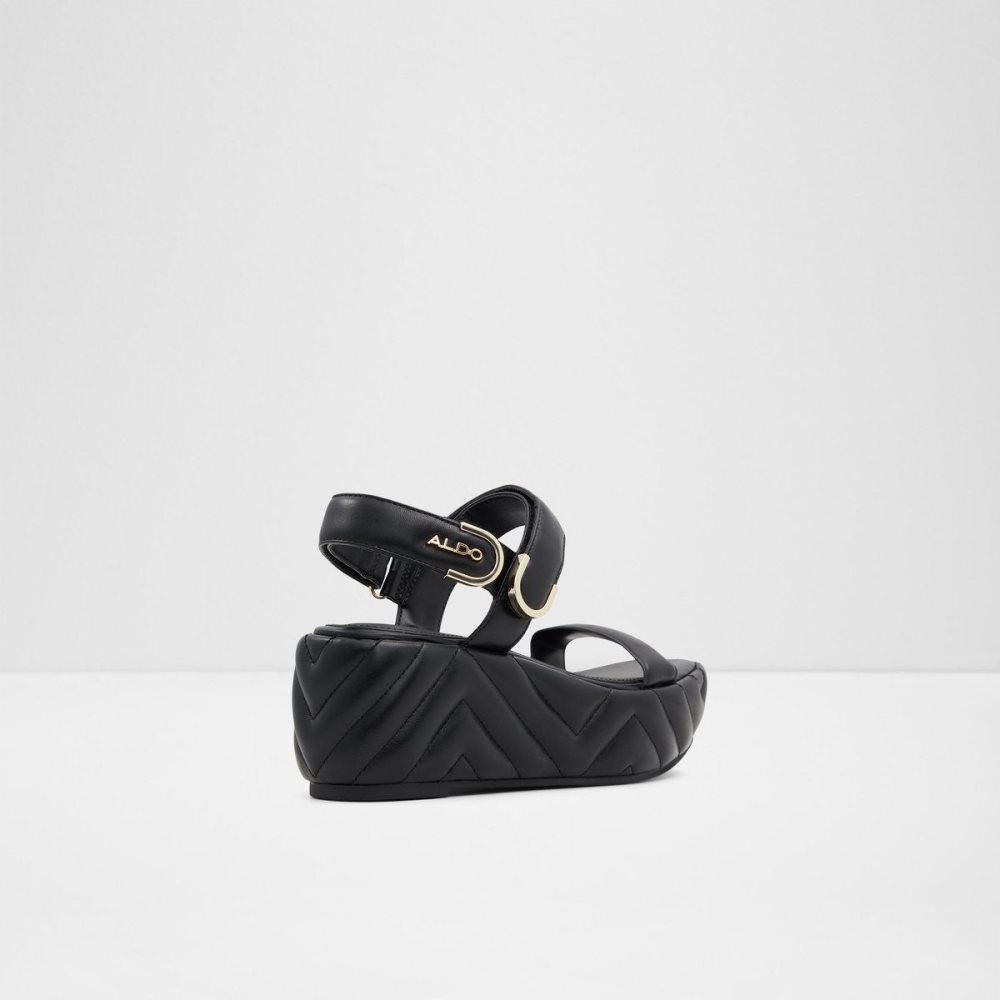 Dámské Sandály Aldo Eroellan Wedge sandal - Platform Černé | 61354YWSJ