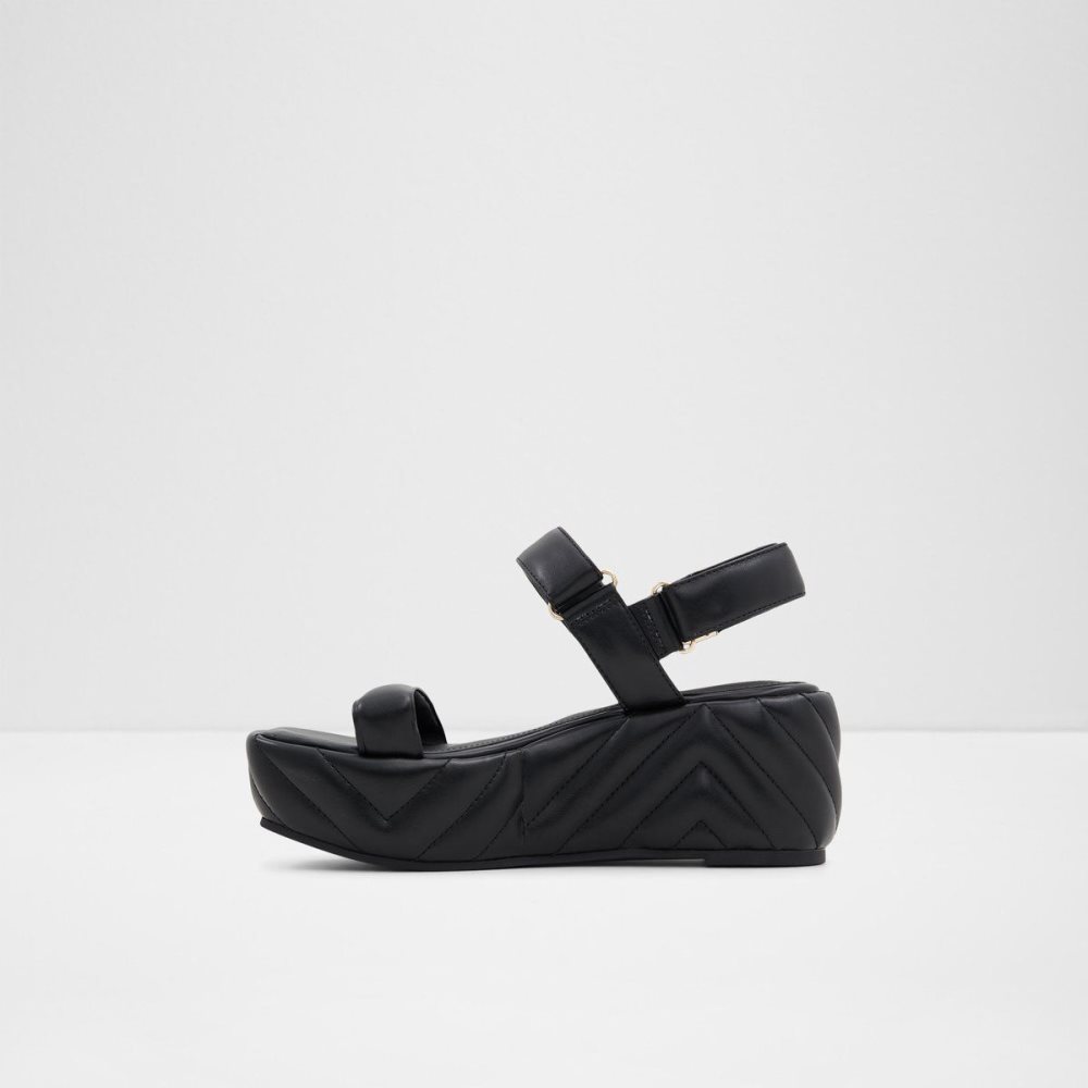 Dámské Sandály Aldo Eroellan Wedge sandal - Platform Černé | 61354YWSJ