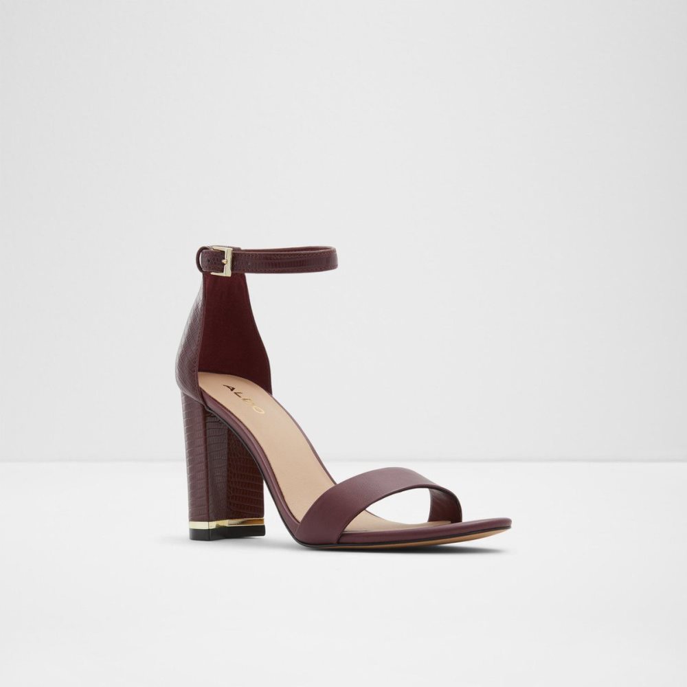 Dámské Sandály Aldo Frilajan High heel sandal - Block heel Bordo | 92541HEUF