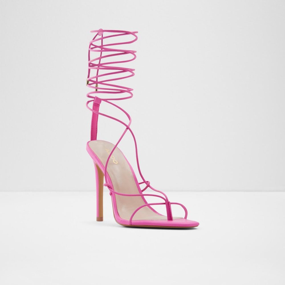 Dámské Sandály Aldo Glaosa Strappy heeled sandal - Stiletto heel Růžové | 96827FJUI