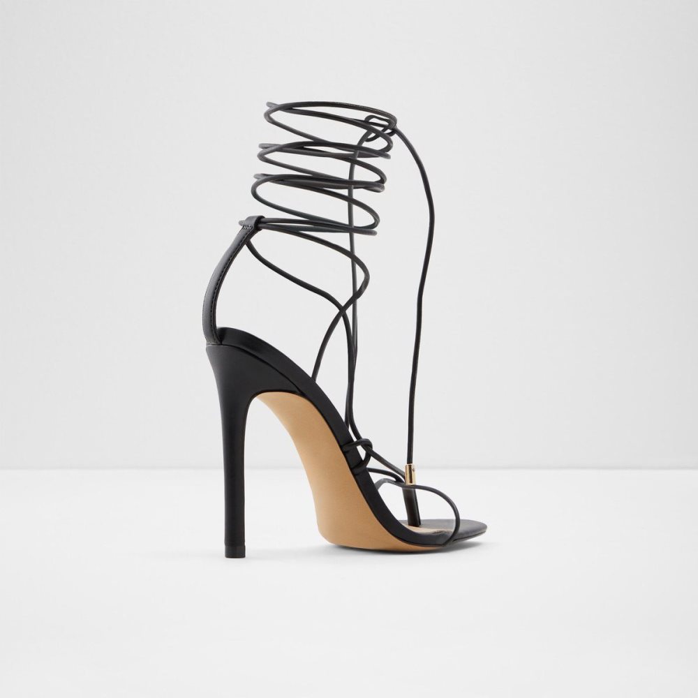 Dámské Sandály Aldo Glaosa Strappy heeled sandal - Stiletto heel Černé | 21356QBSM