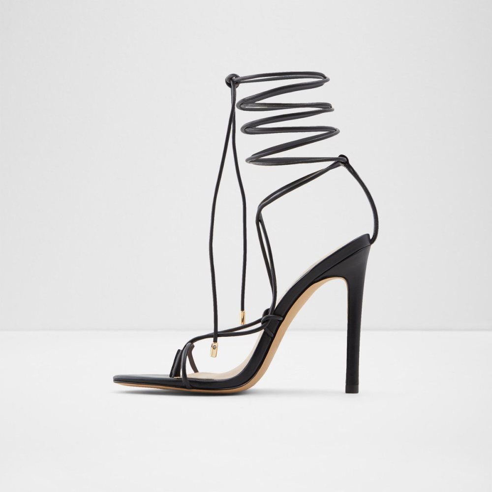 Dámské Sandály Aldo Glaosa Strappy heeled sandal - Stiletto heel Černé | 21356QBSM