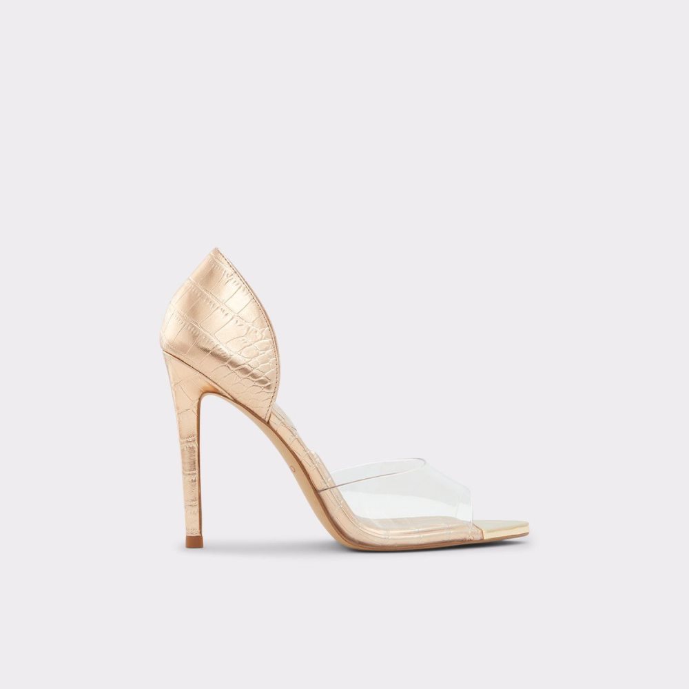 Dámské Sandály Aldo Gwendassi High heel sandal - Stiletto heel Růžové Zlaté | 58247UPVY