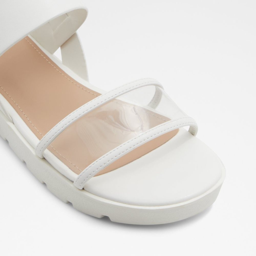 Dámské Sandály Aldo Hailey Flat sandal - Lug sole Bílé | 56204ORFG