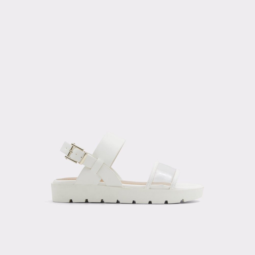 Dámské Sandály Aldo Hailey Flat sandal - Lug sole Bílé | 56204ORFG