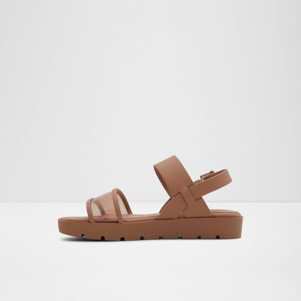 Dámské Sandály Aldo Hailey Flat sandal - Lug sole Béžový | 09813UHKI