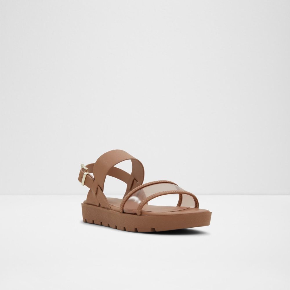 Dámské Sandály Aldo Hailey Flat sandal - Lug sole Béžový | 09813UHKI