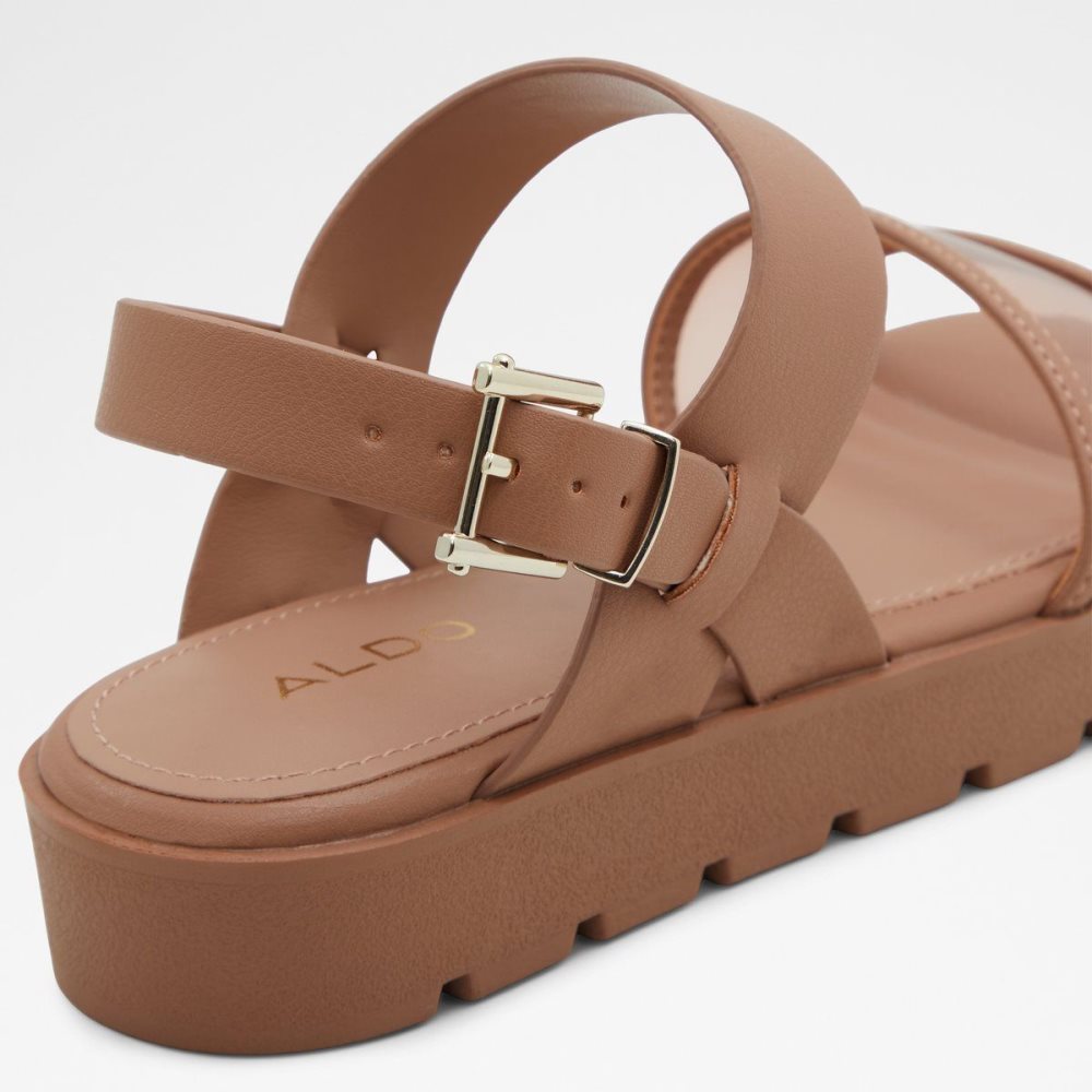 Dámské Sandály Aldo Hailey Flat sandal - Lug sole Béžový | 09813UHKI