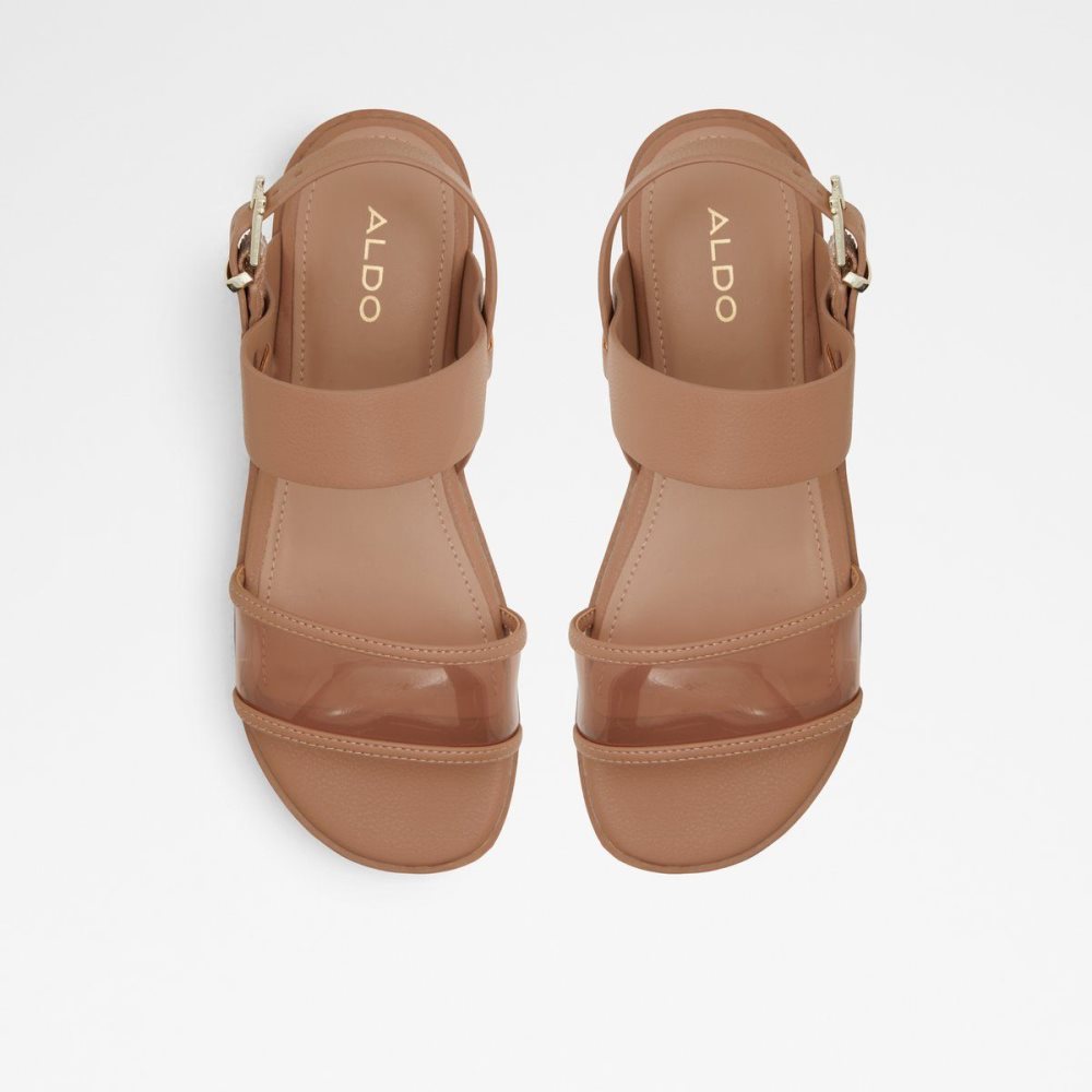 Dámské Sandály Aldo Hailey Flat sandal - Lug sole Béžový | 09813UHKI