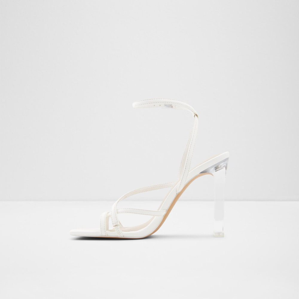 Dámské Sandály Aldo Hainiel Strappy heeled sandal - Cup sole Bílé | 10432DTAR