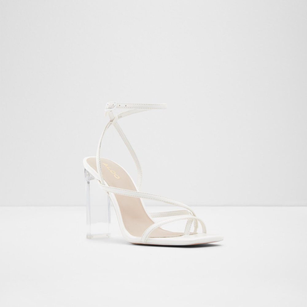 Dámské Sandály Aldo Hainiel Strappy heeled sandal - Cup sole Bílé | 10432DTAR