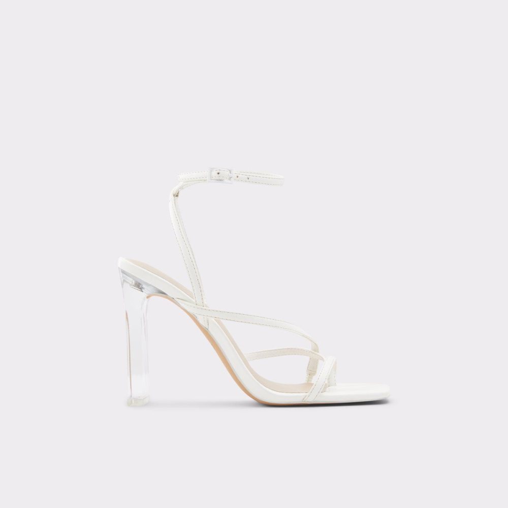 Dámské Sandály Aldo Hainiel Strappy heeled sandal - Cup sole Bílé | 10432DTAR