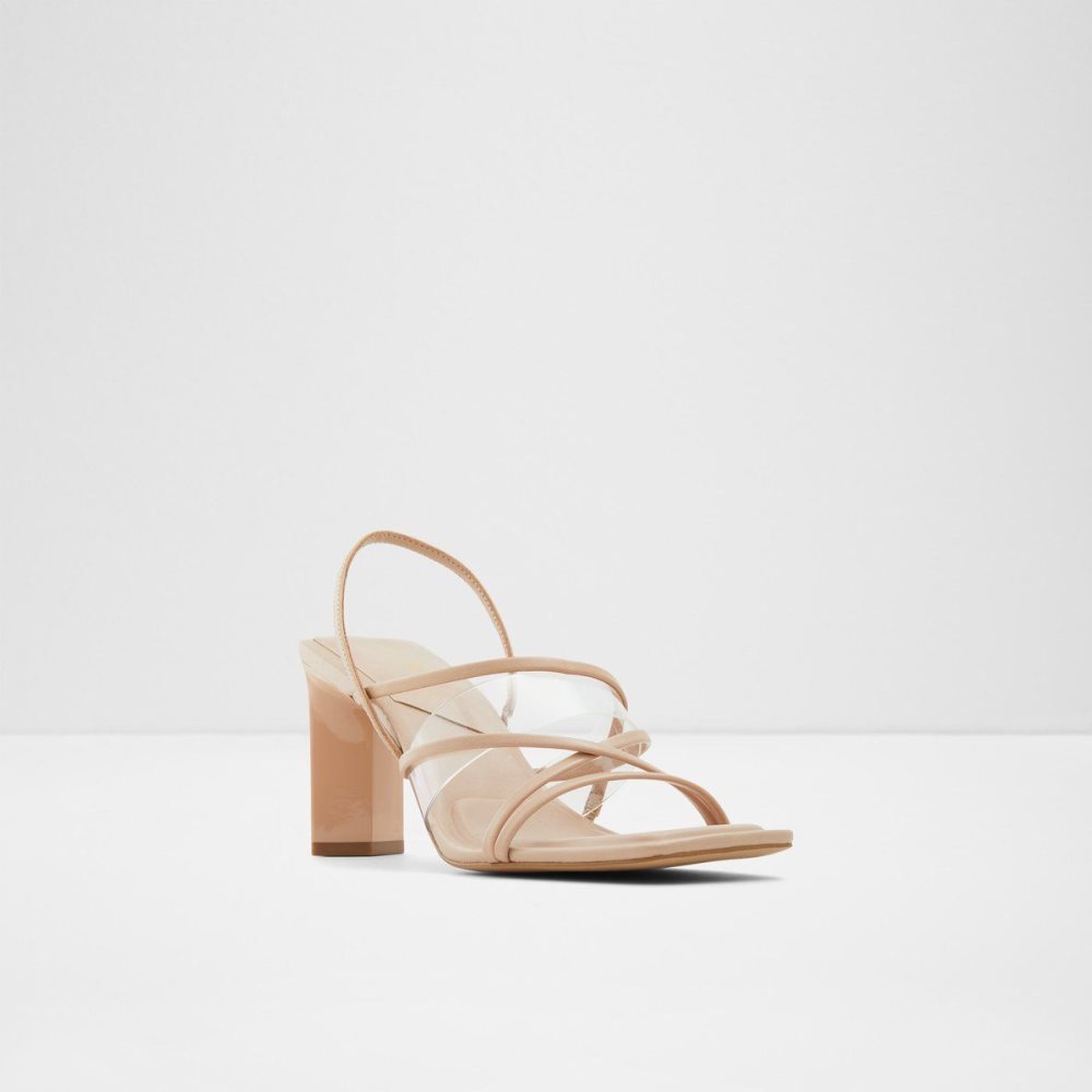 Dámské Sandály Aldo Jennifer Strappy heeled sandal - Cup sole Béžový | 65702PZUF