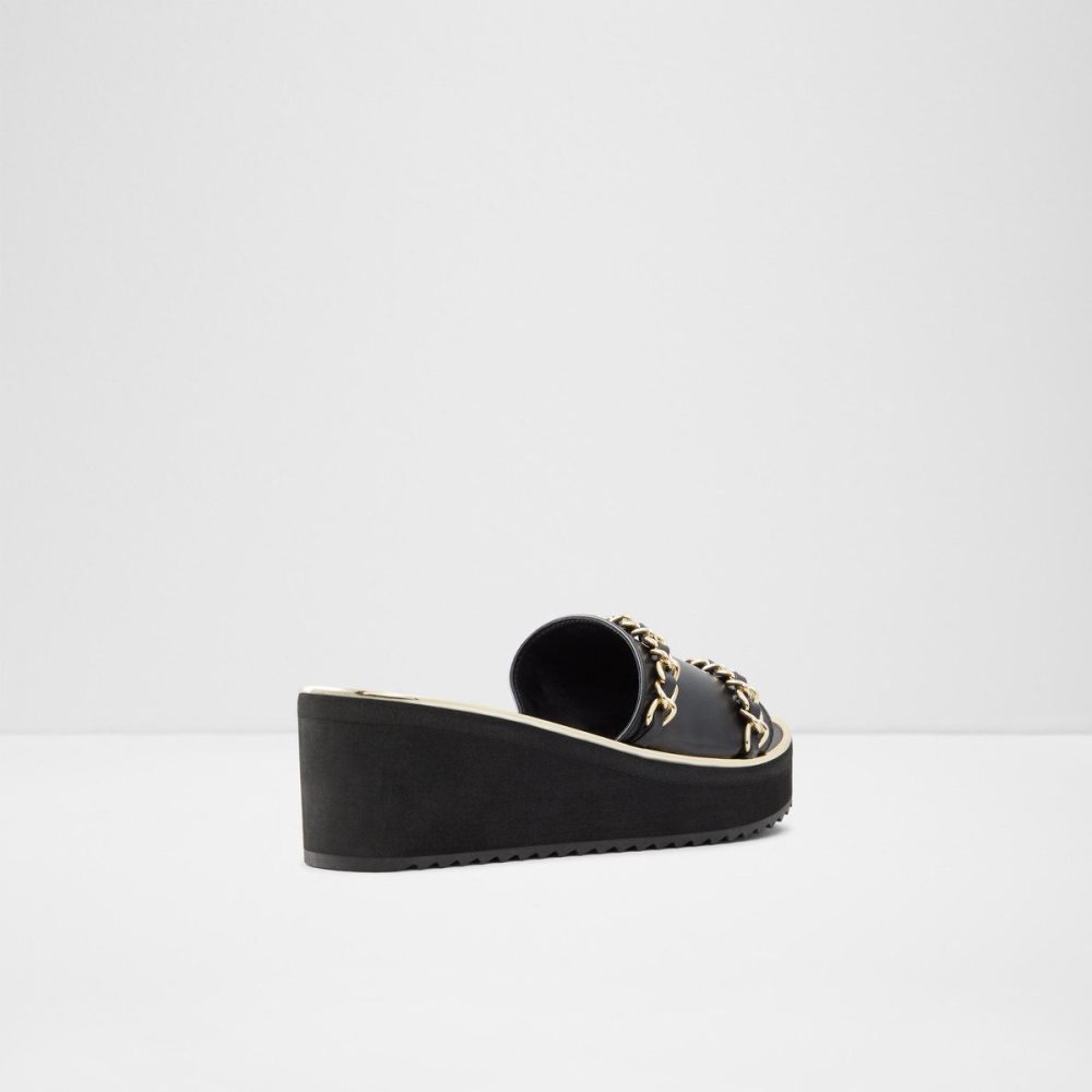 Dámské Sandály Aldo Kaerratlan Slide sandal - Wedge heel Černé | 07385SBRV