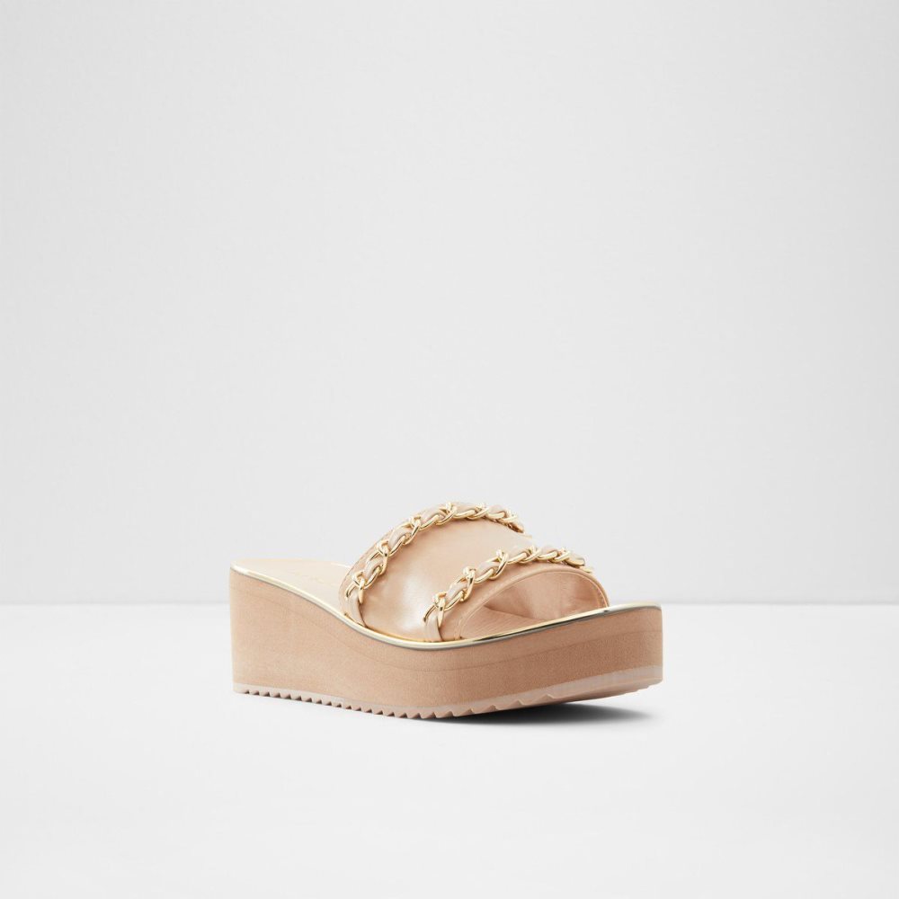 Dámské Sandály Aldo Kaerratlan Slide sandal - Wedge heel Béžový | 65748JCUV