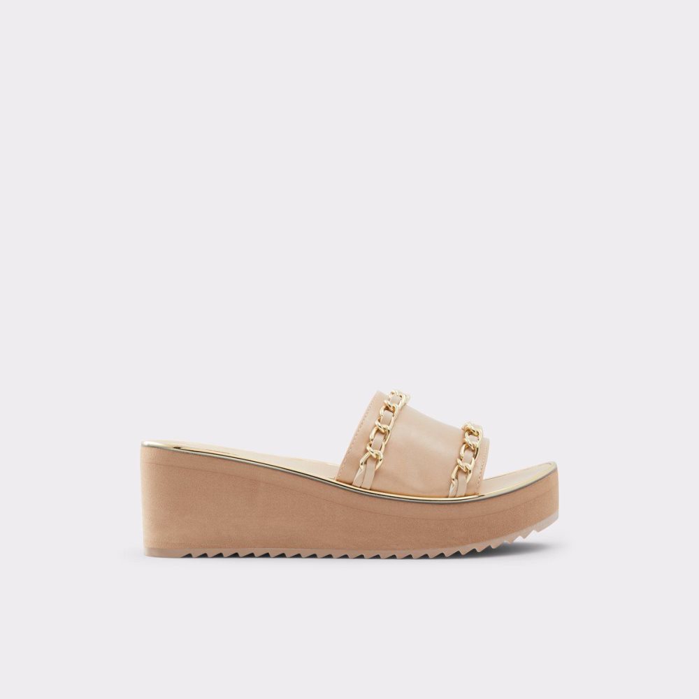 Dámské Sandály Aldo Kaerratlan Slide sandal - Wedge heel Béžový | 65748JCUV